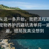 反转从这一条开始，我把流程跑了一遍把宠物养护的避坑清单捋一遍了一遍，结局我真没想到