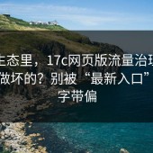 搜索生态里，17c网页版流量治理是怎么被做坏的？别被“最新入口”四个字带偏