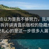 我差点以为是我不够努力，我用亲身经历拆开讲清音乐版权的隐藏成本，更扎心的是这一步很多人漏了