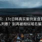 读者问：17c日韩真实案例复盘到底怎么判断？别再被相似域名骗了