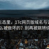 搜索生态里，17c网页版域名与证书是怎么被做坏的？别再被跳转绕晕
