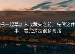把一起草加入收藏夹之前，先做这件事：看完少走很多弯路
